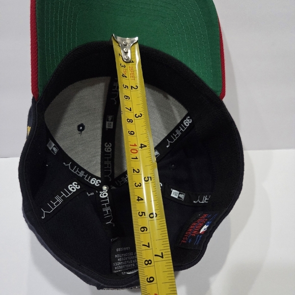 New Era Navy and Red Baseball Cap with Flag Patch - Picture 9 of 9